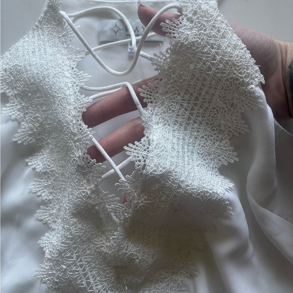 Wayf White Camisole with Embellished Tie Front - Picture 2 of 4